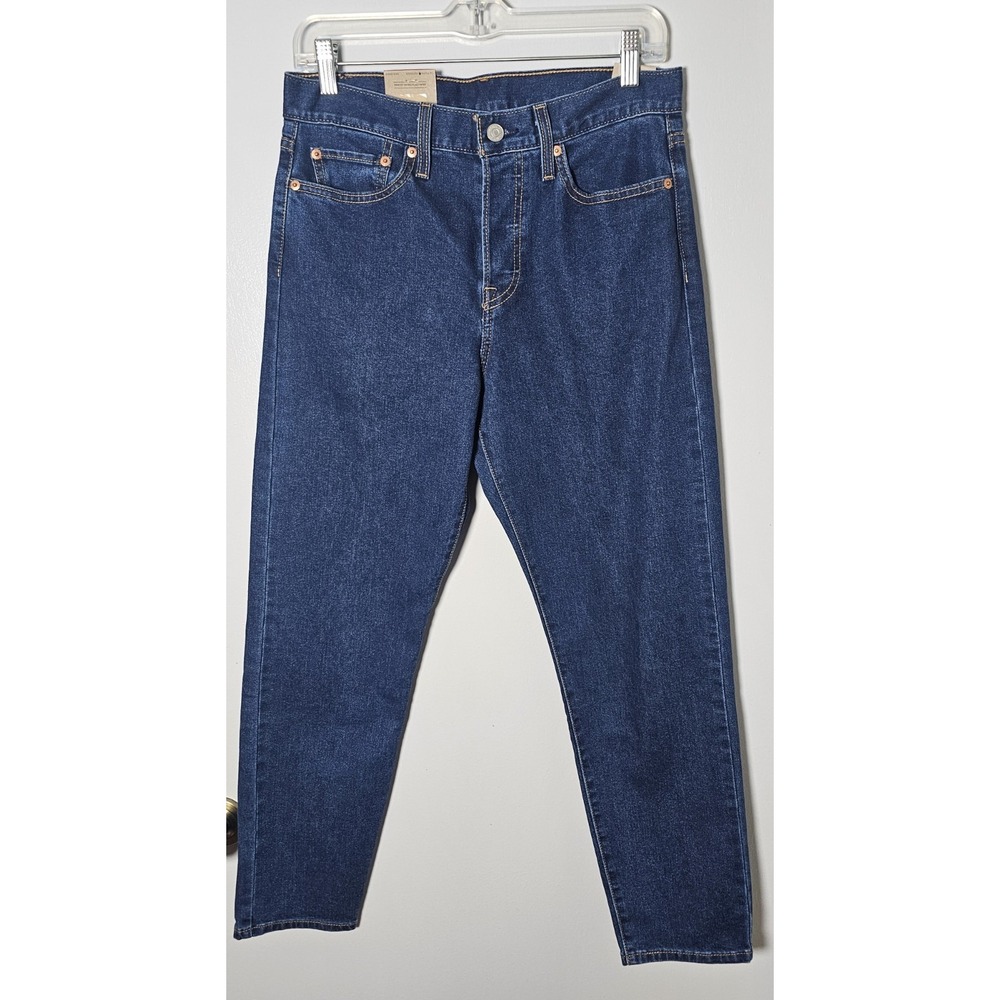 Levi's Wedgie Fit High Rise Button Fly Jeans Stretch Dark Blue Women's Sz 29 NWT